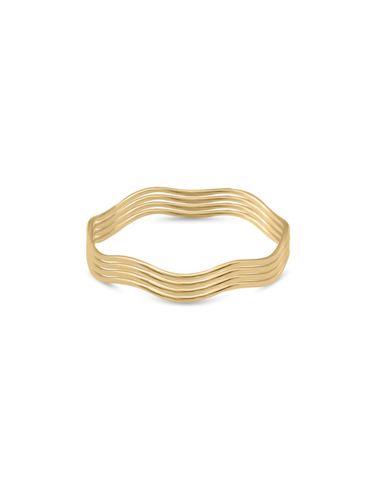 Aarohi "Gold Polish" Silver Bangle Set (ID:2229)