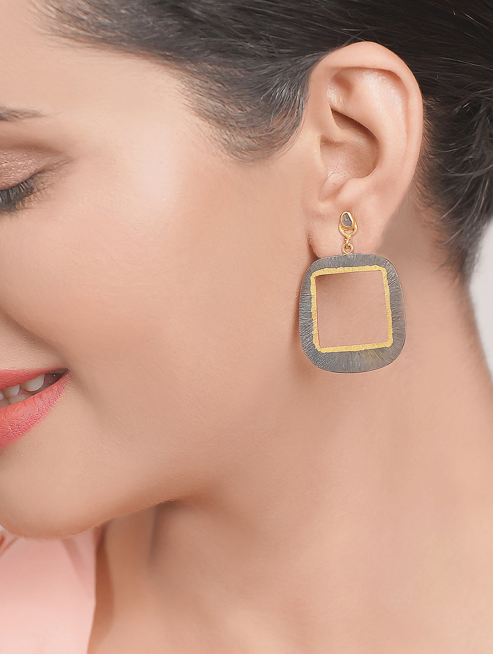 Nayab Earrings (ID: 935) – Handcrafted 92.5 Sterling Silver with Diamond Accents